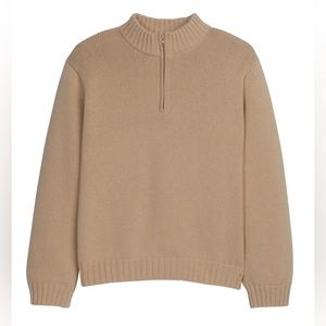 Little English Boys Oatmeal Tan Quarter Zip Knit Sweater Jacket Size 4T
